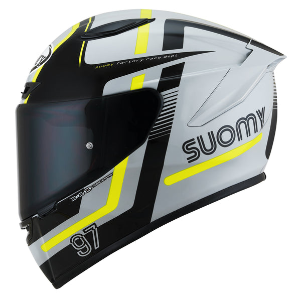 Suomy TRACK-1 Ninety Seven Helmet Grey/Yellow [CLOSEOUT]