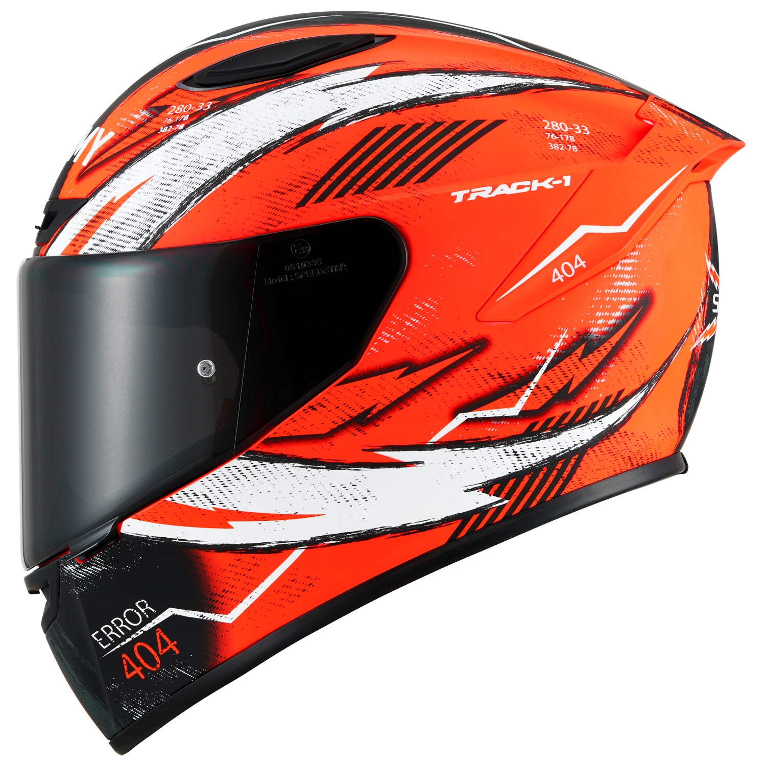 Suomy TRACK-1 404 Helmet Matte Orange/White [CLOSEOUT] - Suomy