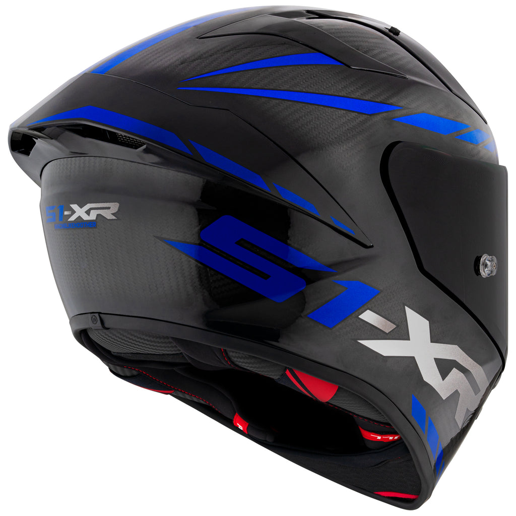 Suomy S1-XR Carbon Hyper Blue Helmet [CLOSEOUT]