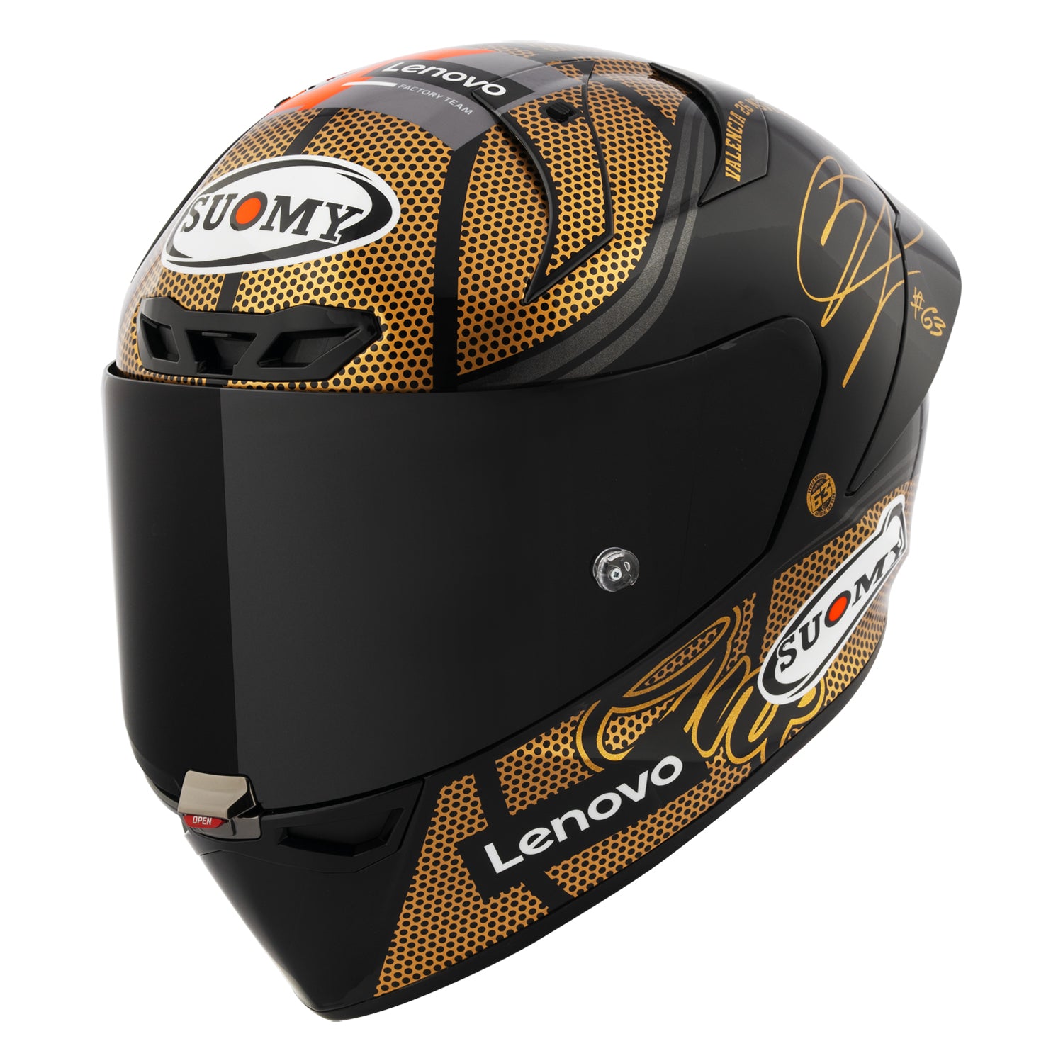 Suomy S1-XR Pecco Bagnaia World Champion GOLD Helmet [CLOSEOUT